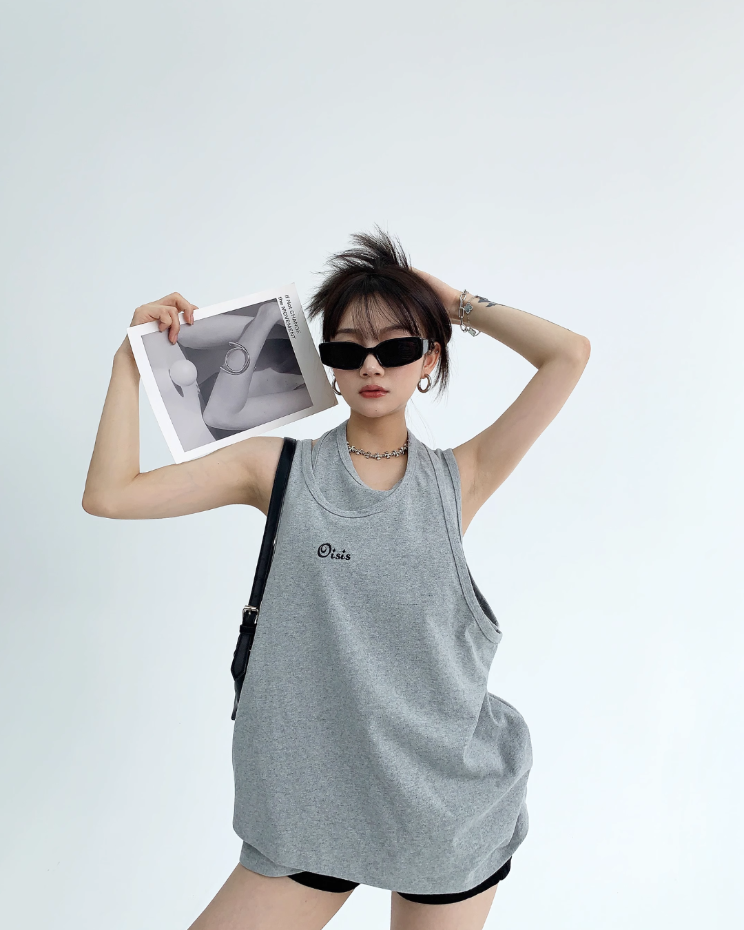 One-Point Logo Loose Tank Top YLS0206