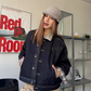 Retro Patched Collar Plaid Denim Jacket CYE0038