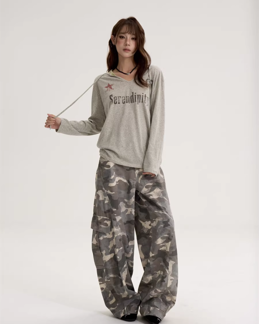 V-Neck Long Sleeve Top  ONP0010