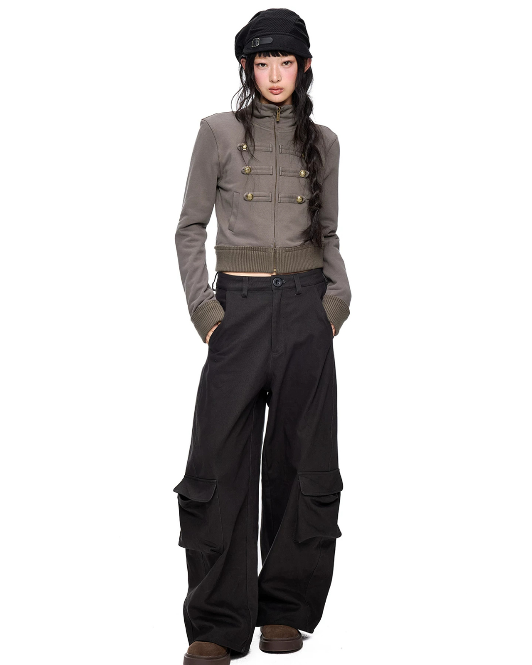 Napoleon Double-Breasted Stand Collar Jacket EZK0106