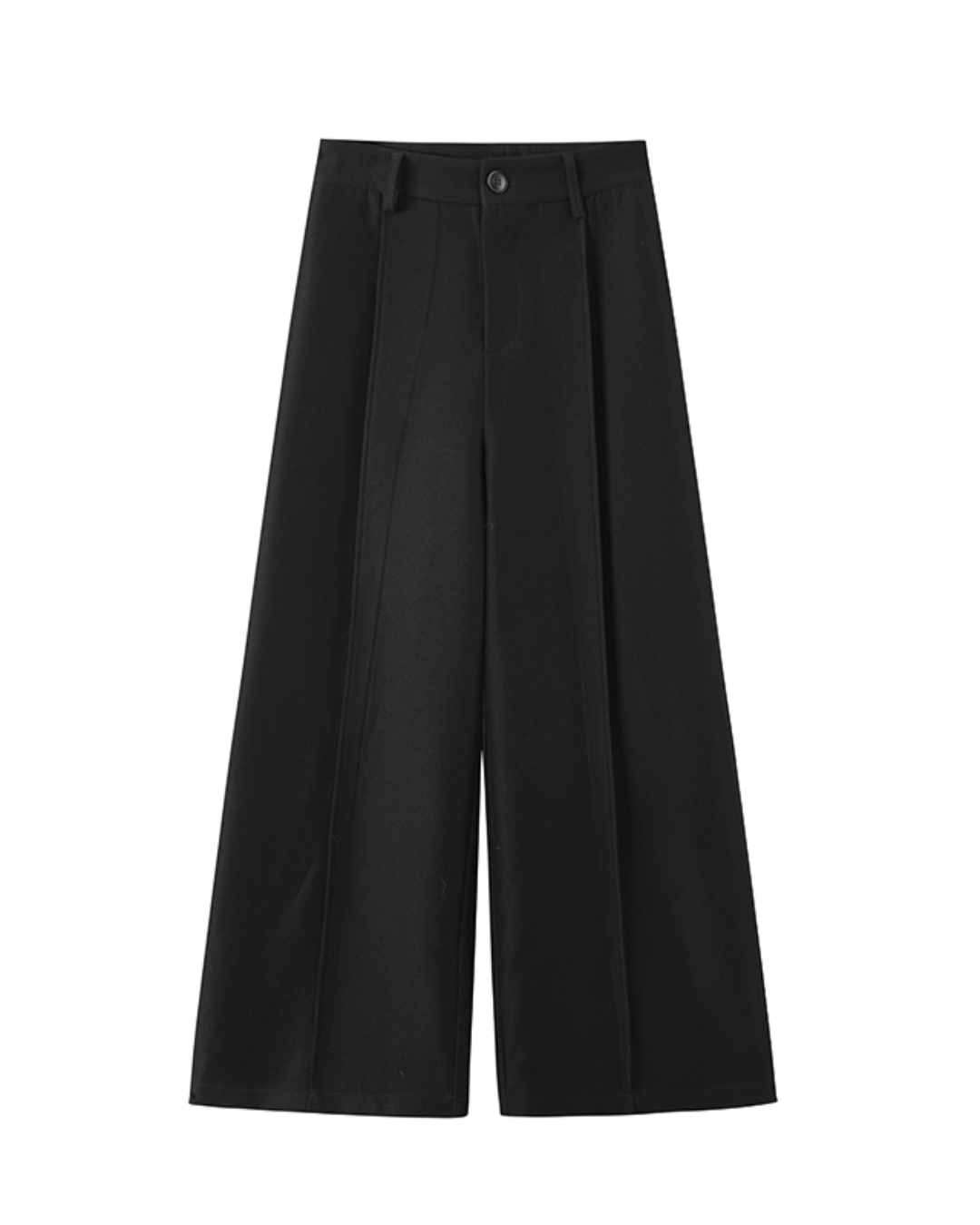 Black Gold Buckle Short Jacket / Black Casual Wide Pants WEO0069
