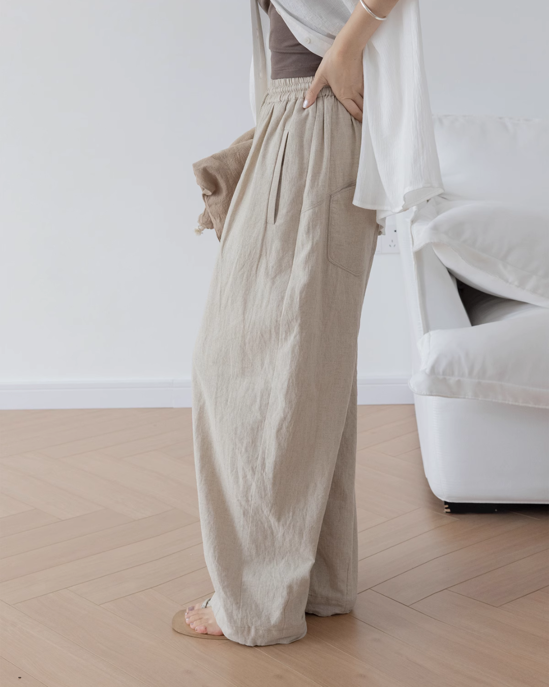 Cotton Linen Easy Pants VNS0017