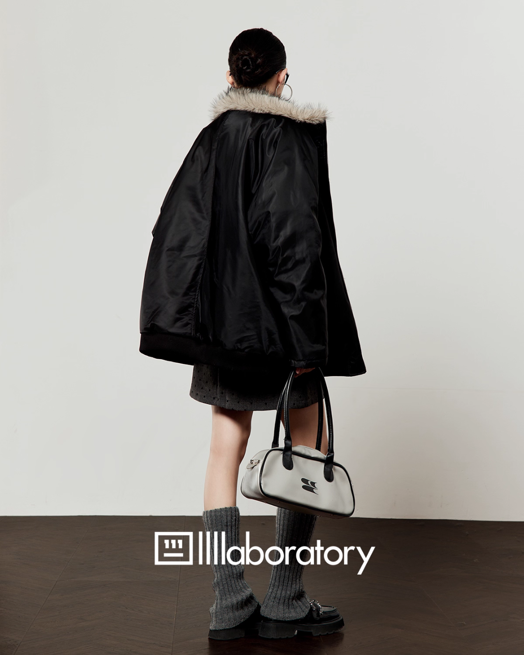 Inner Faux Jacket / Polka Dot Mini Skirt LLA0570