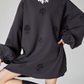 Black Rhinestone Sweatshirt Dress FER0068