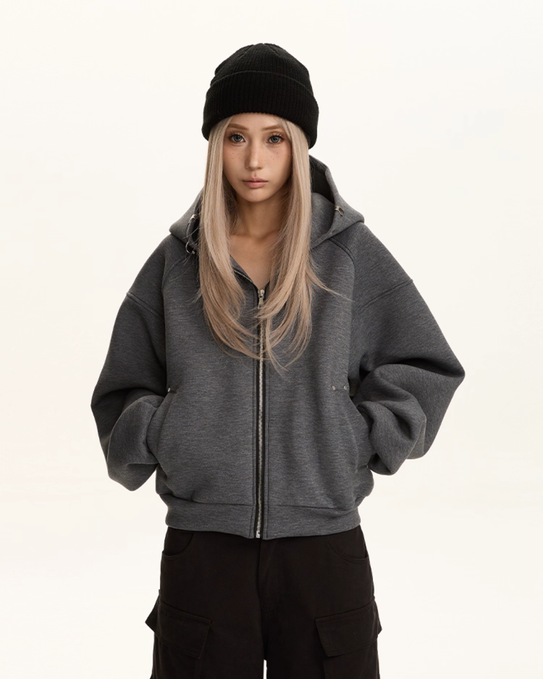 Loose Zip Hoodie VAT0006