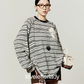 White Striped Long-Sleeve T-Shirt LLA0656