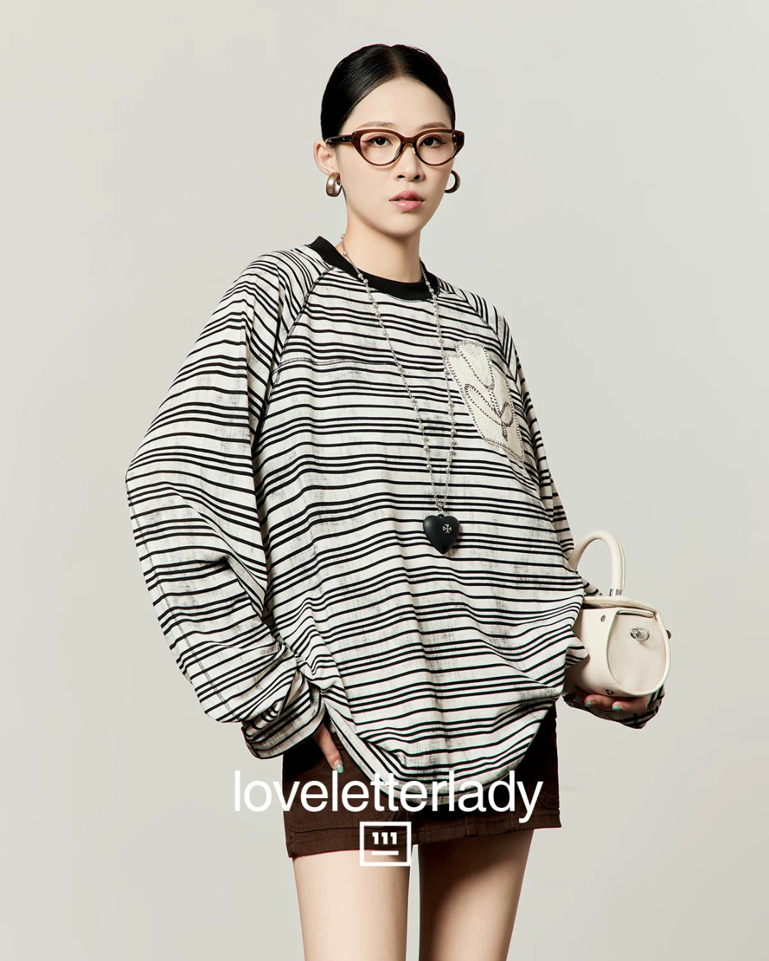 White Striped Long-Sleeve T-Shirt LLA0656