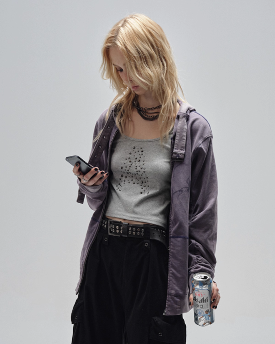 Punk Hood Zip Hoodie WAT0018