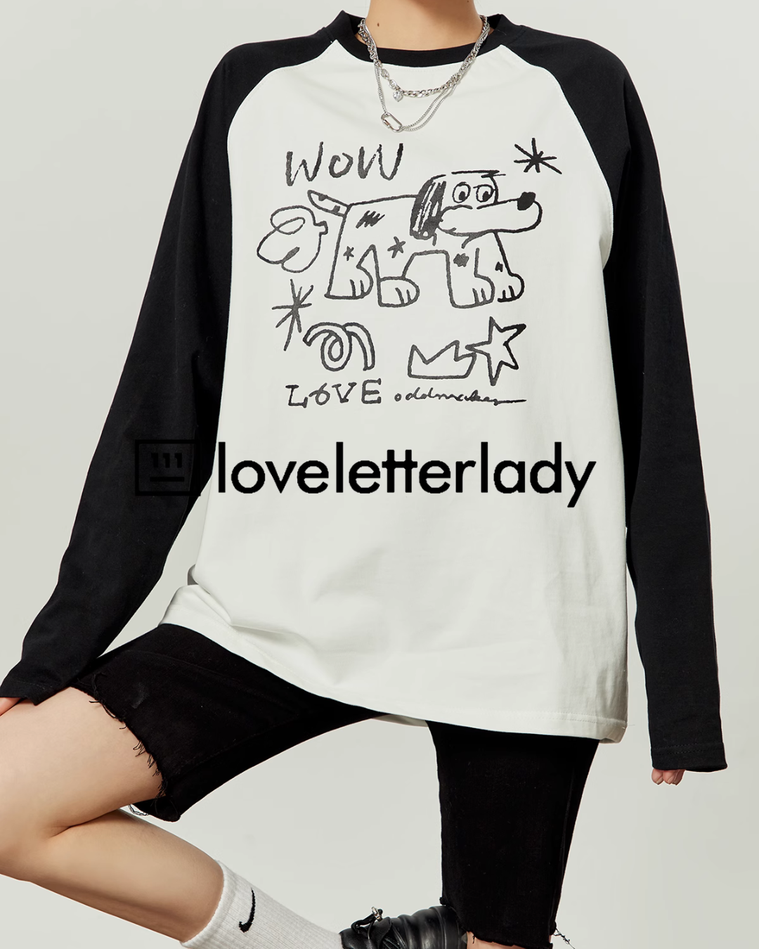 Puppy Raglan Long Sleeve T-Shirt LLA0031