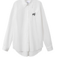 Loose Long-Sleeve Shirt / Border Top WEO0005