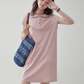 Round Collar Pastel Pink Dress AMU0026