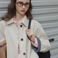 Paid Collar Long Coat RLZ0017