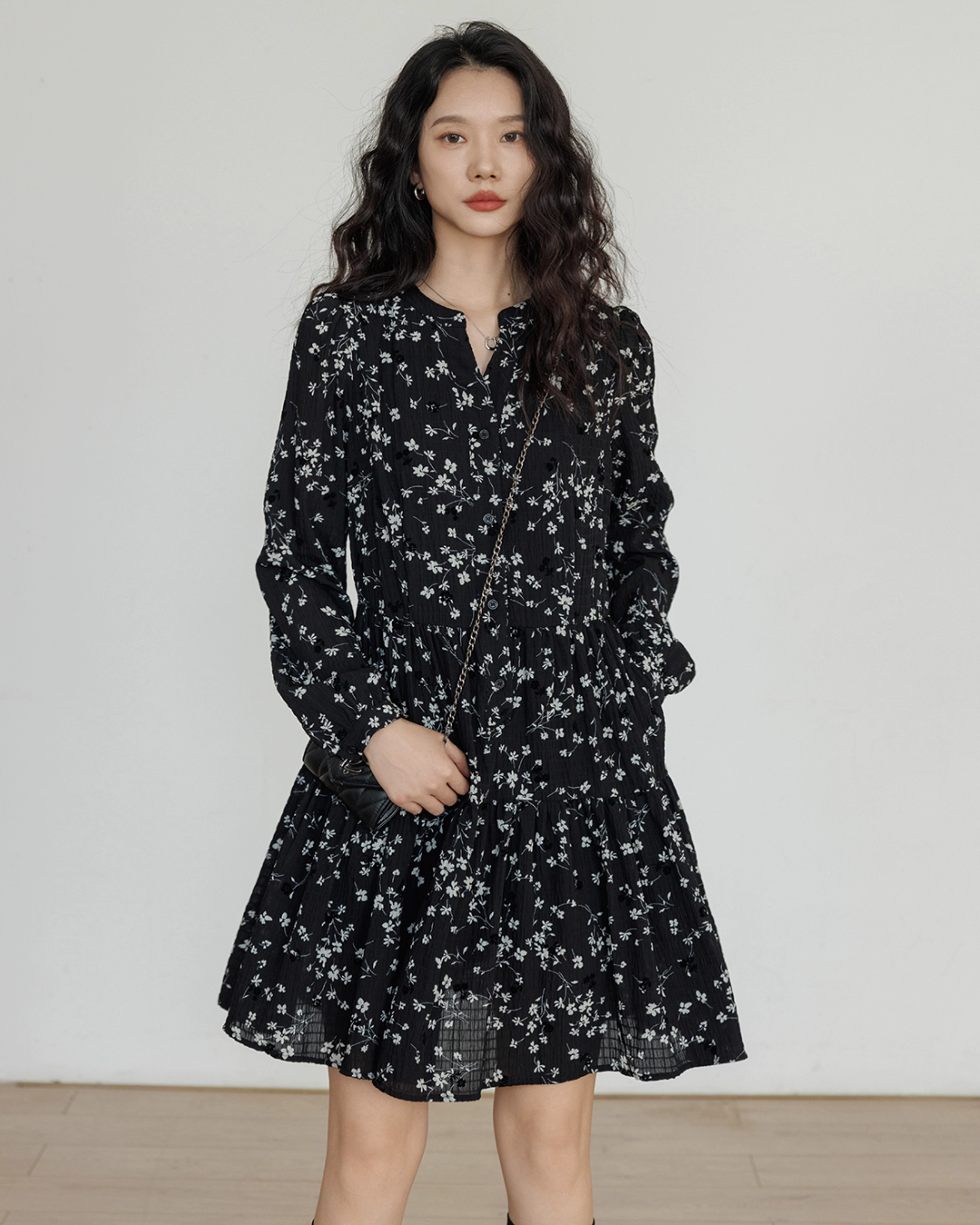 Small Floral Flare Dress VAS0127