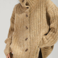 Stand Collar Ribbed Knit Cardigan ACS0392