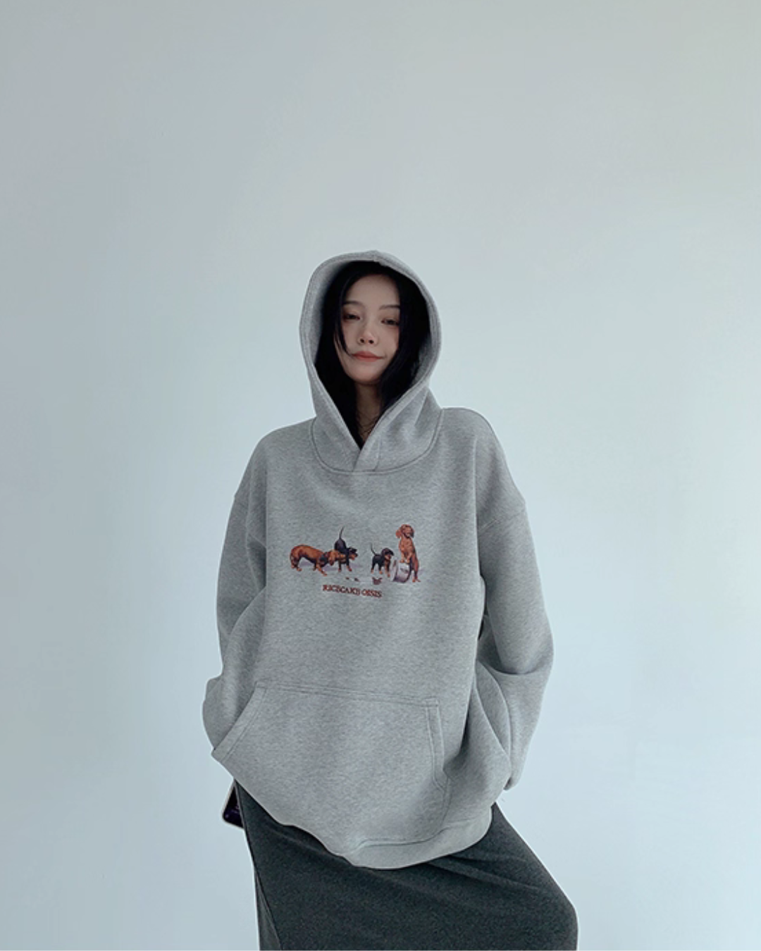 Dog Print Sweatshirt Hoodie YLS0977