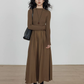 Mock Neck Top Docking Flare Skirt VAS0183