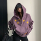 Patch Embroidered Distressed Hoodie  YLS1047