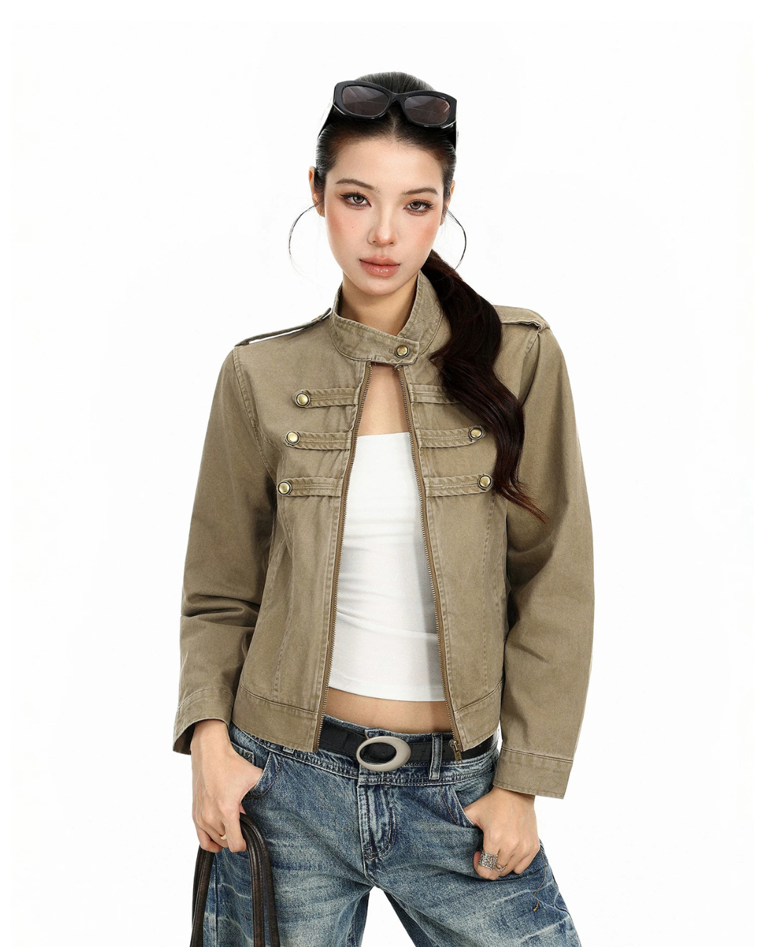 Stand Collar Biker Jacket BGS0058