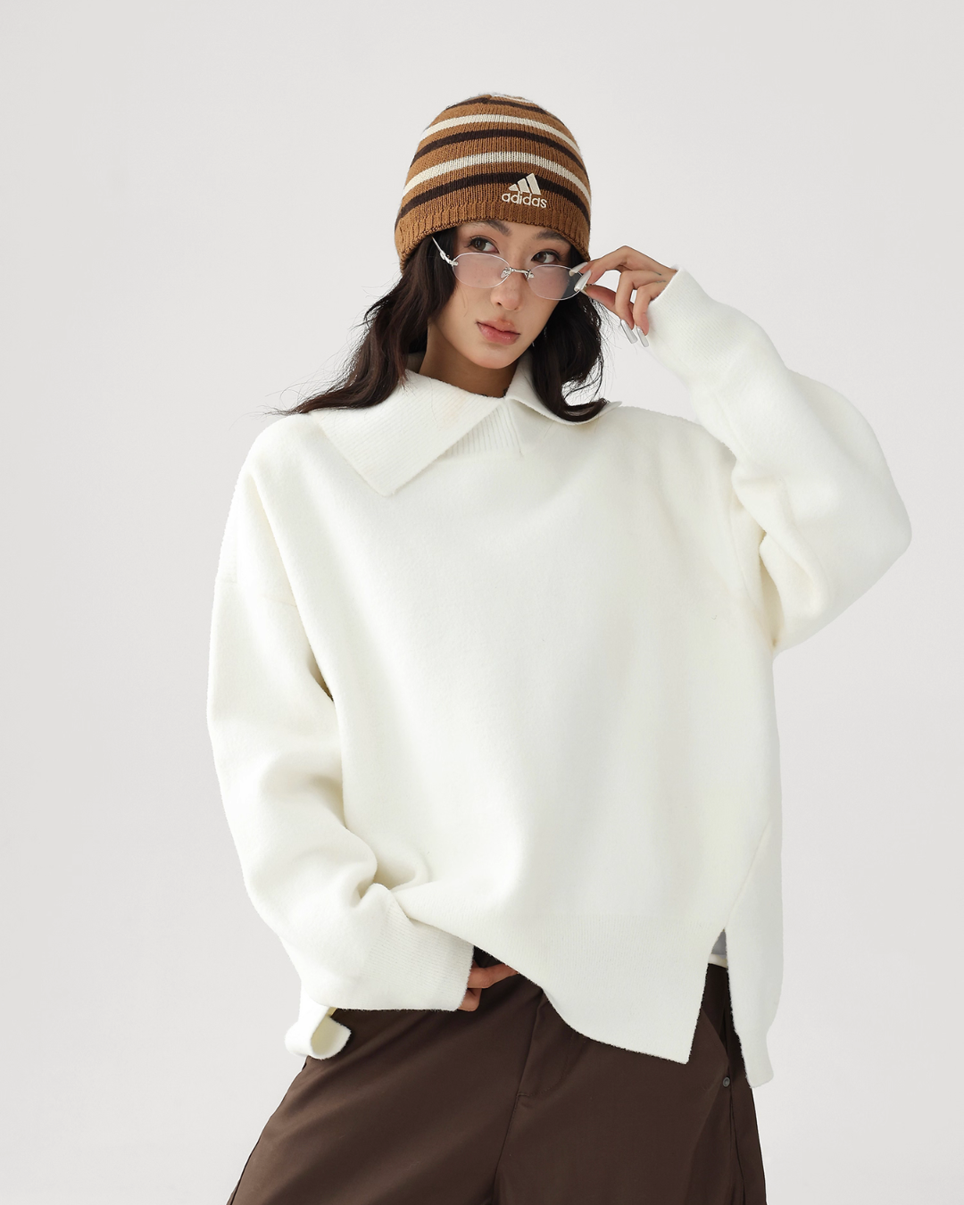 Retro Split Pullover Knit ACS0303