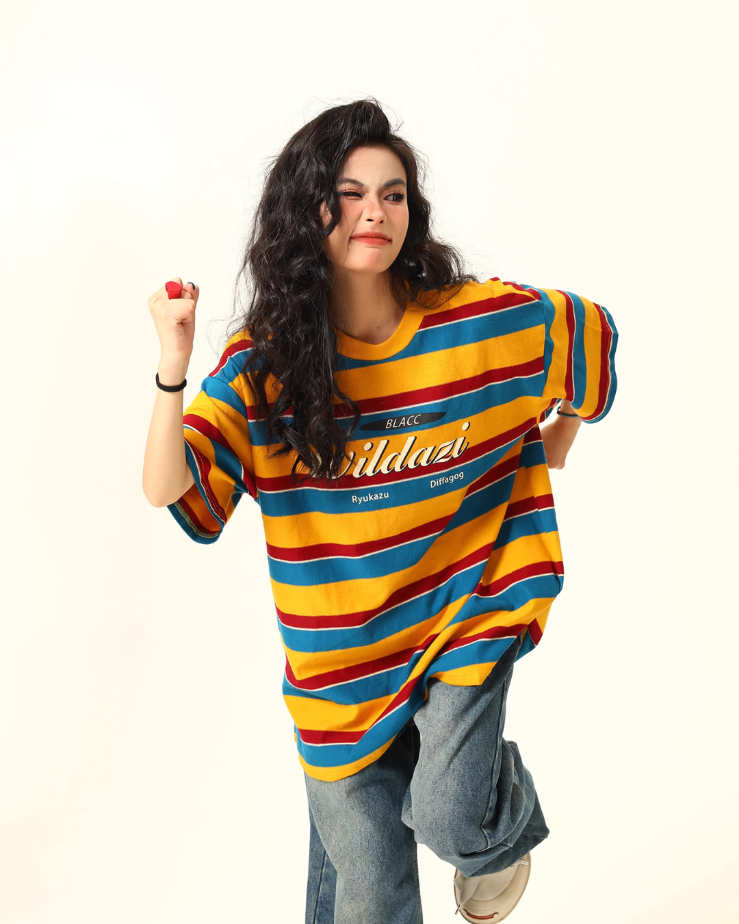 Rainbow Stripe Short Sleeve T-Shirt WDZ0012