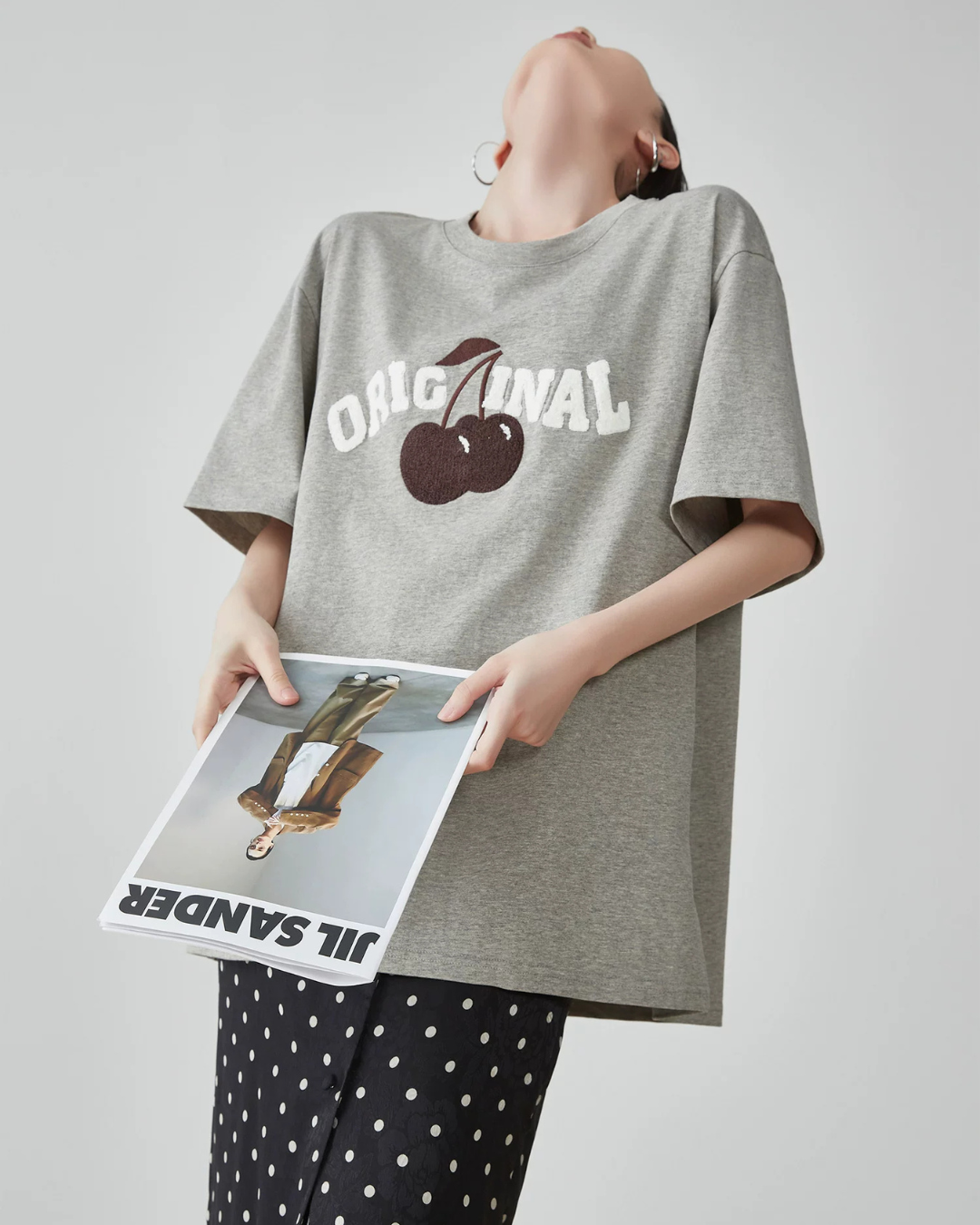 Cherry Print Short-Sleeve T-Shirt  FER0265