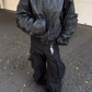 Vintage Washed Leather Jacket FLG0001
