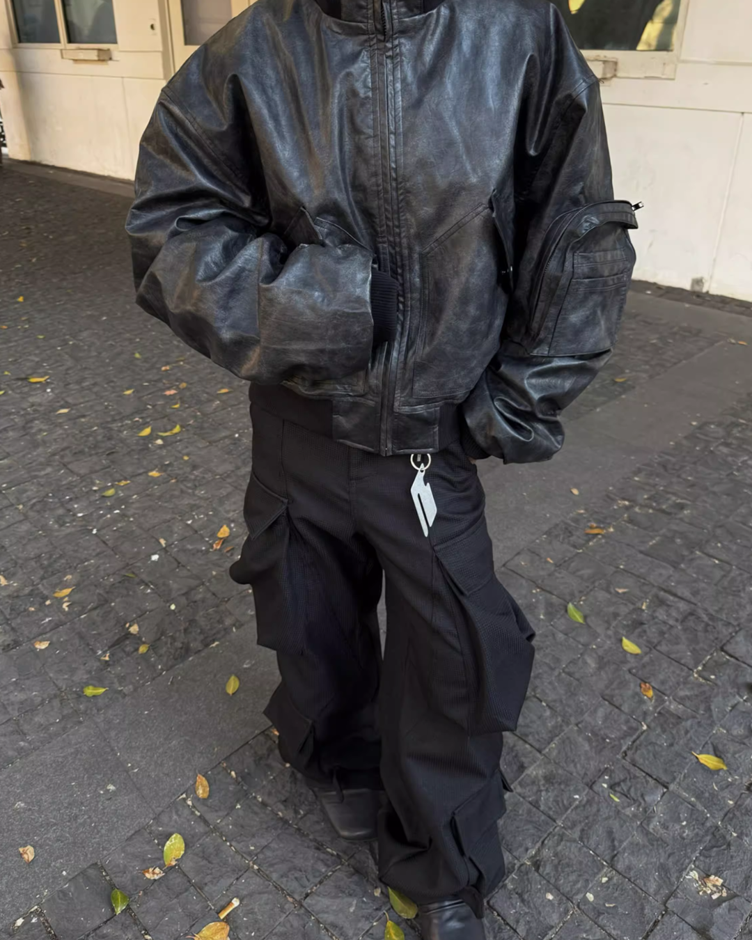 Vintage Washed Leather Jacket FLG0001