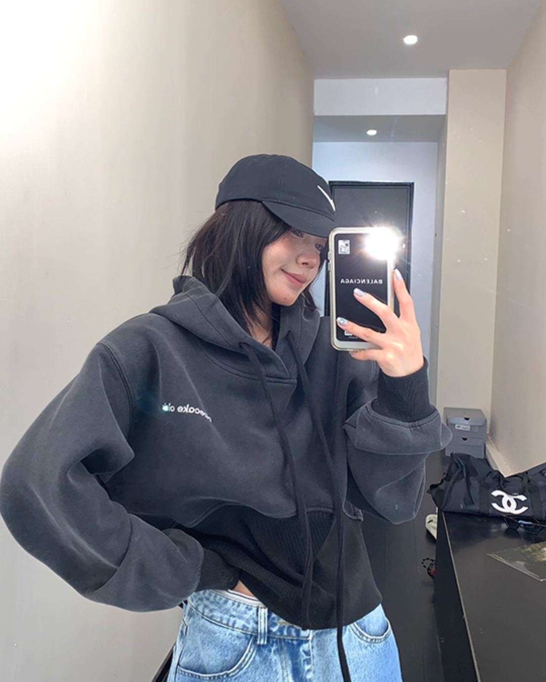 Vintage Short Hood Sweatshirt YLS0915