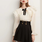 High-Waist Gold Button Skirt DPY0071