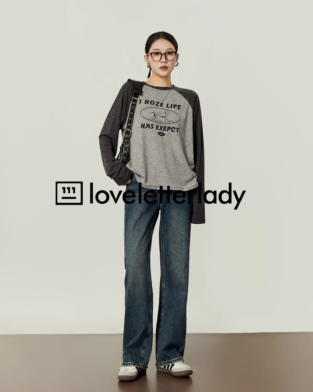 Gray Crew Neck Top LLA0598