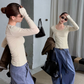 U-Neck Pocket Long Sleeve T-Shirt WWP0005