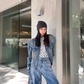 Wide Shoulder Vintage Denim Jacket CCS0030