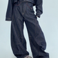 Dark Blue Wide Denim Pants YLS0904