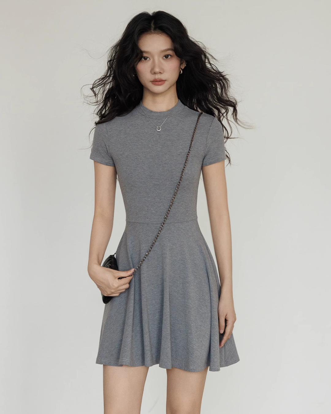 Mock Neck Tight Dress VAS0096