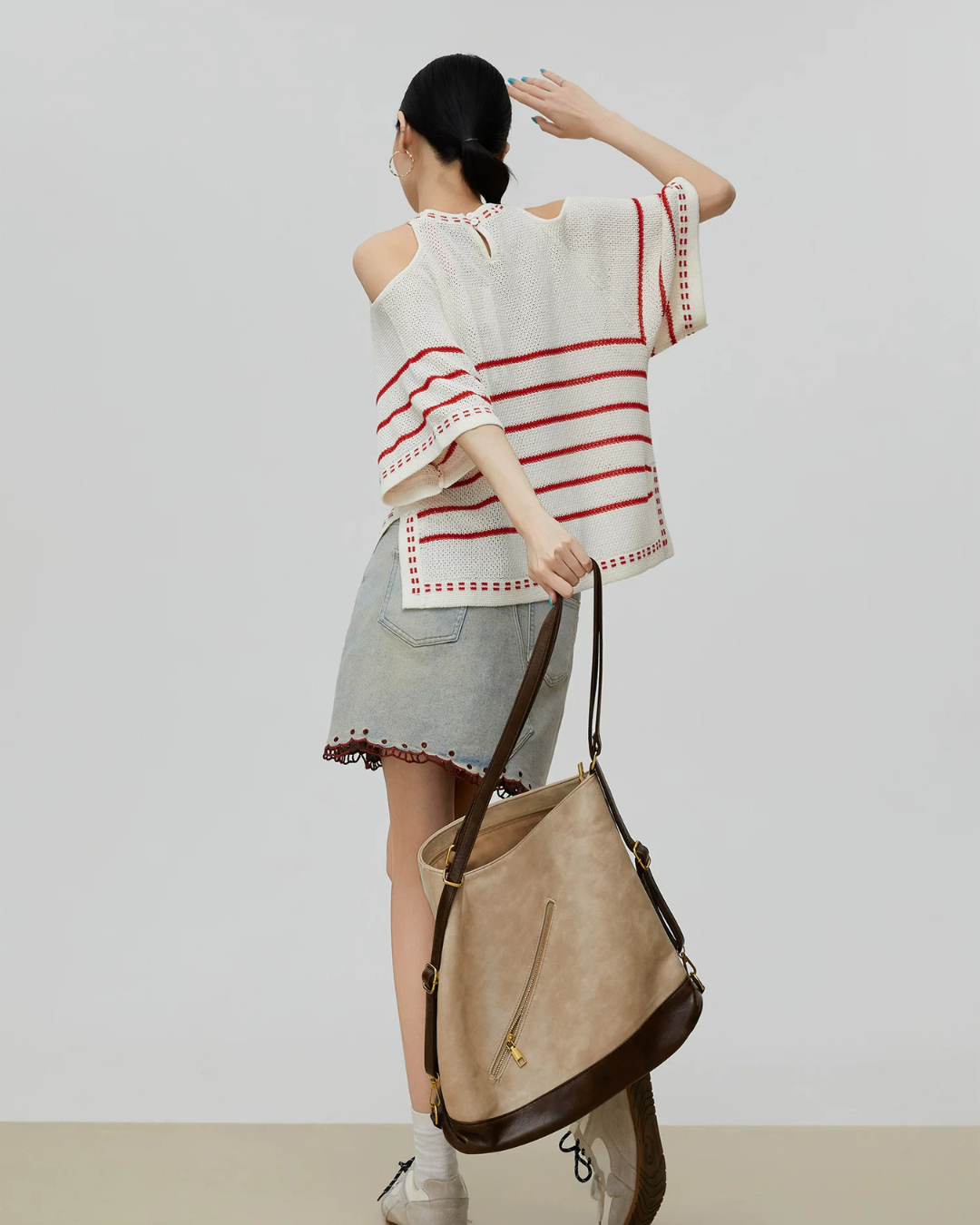 Open-Shoulder Summer Knit FER0268