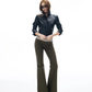 Leather Stand Collar Short Jacket IMX0005