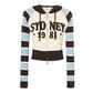 Color Stripe Double Zip Knit IMO0092