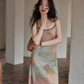 Marble Pattern Camisole Long Dress SMS0013