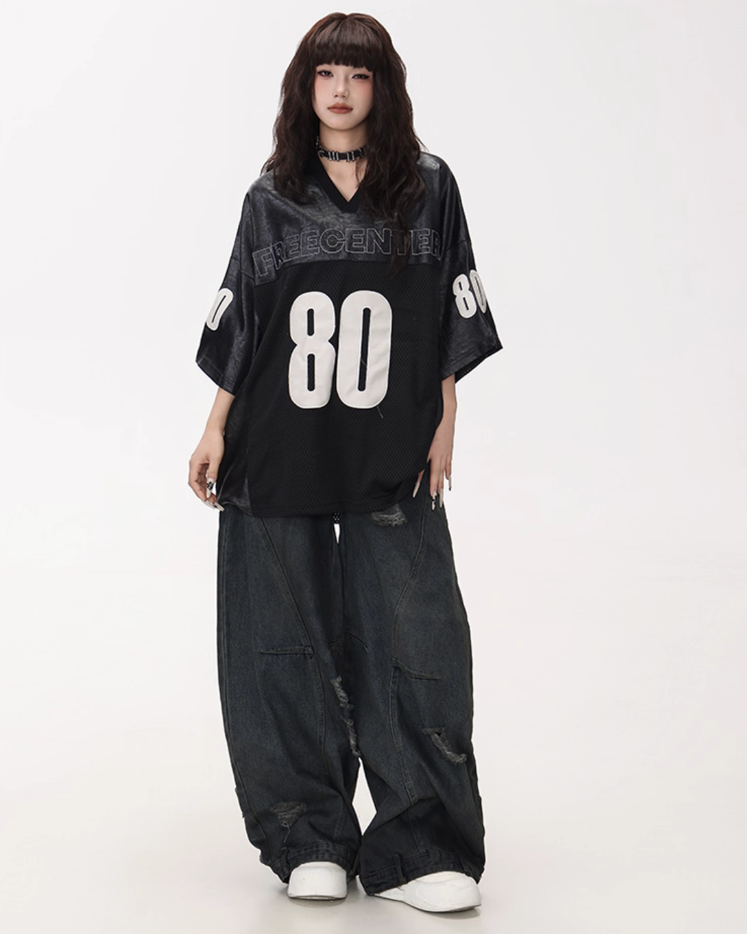 Vintage Washed Loose Wide Jeans FEC0001