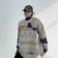 Retro Pattern Damage Knit YLS0716