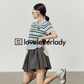 Polo Striped Tops / Pleated Skirts LLA0122