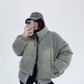 Stand Collar Denim Down Coat YLS0681