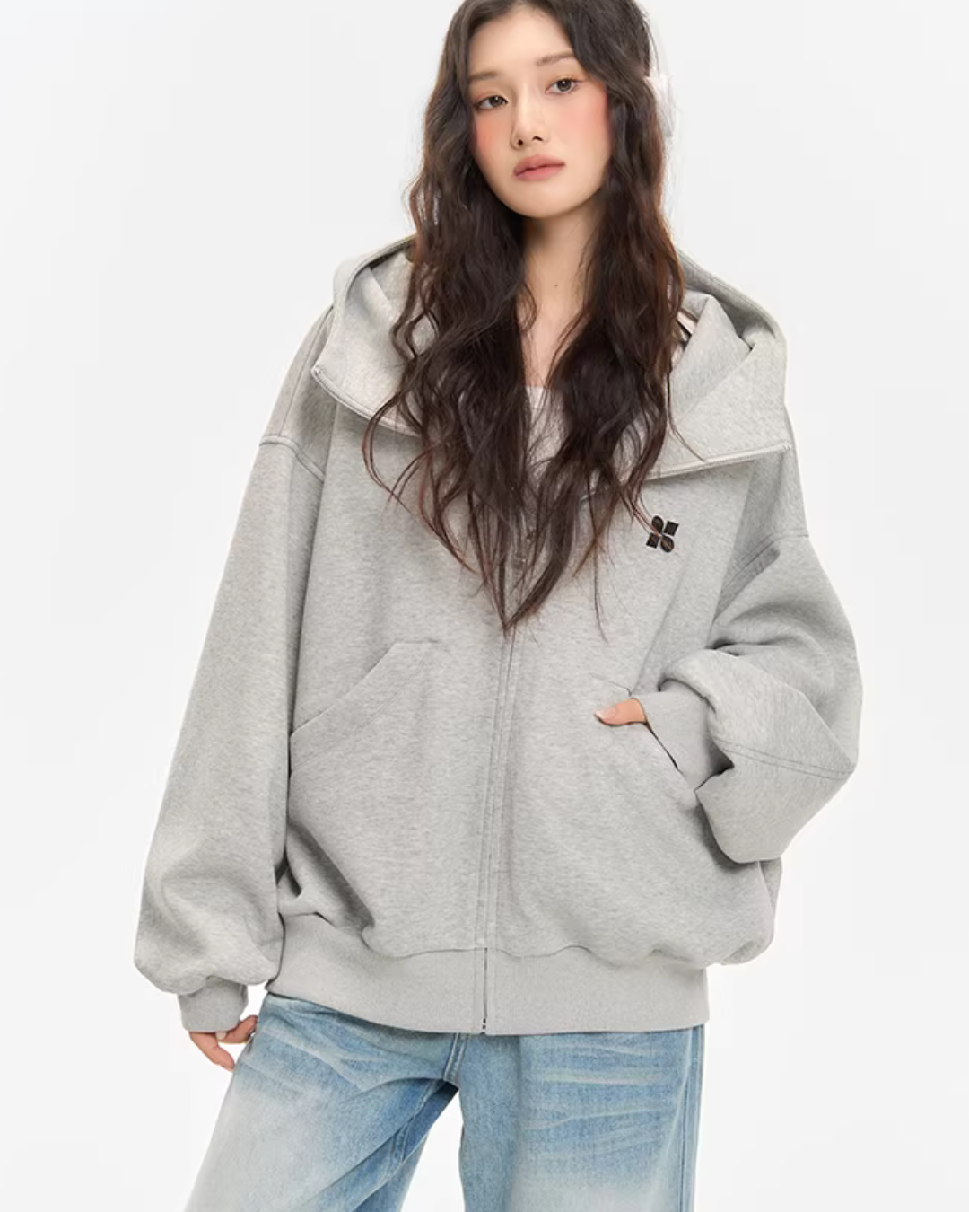 High-Neck Hoodie Jacket KIP0011