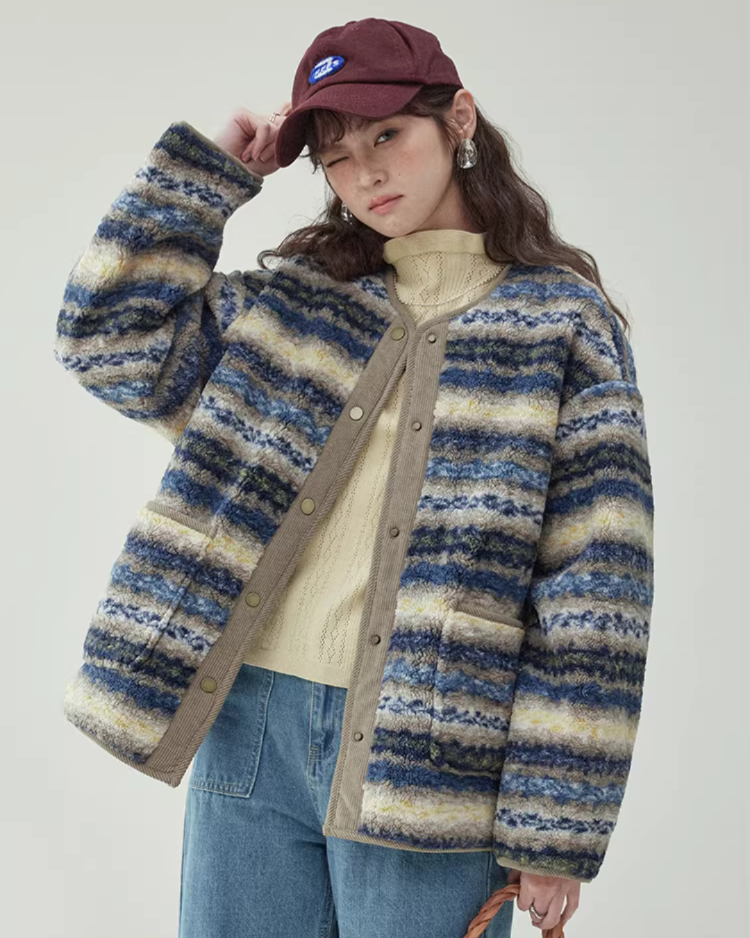 Ethnic Pattern Knit Jacket AMU0044