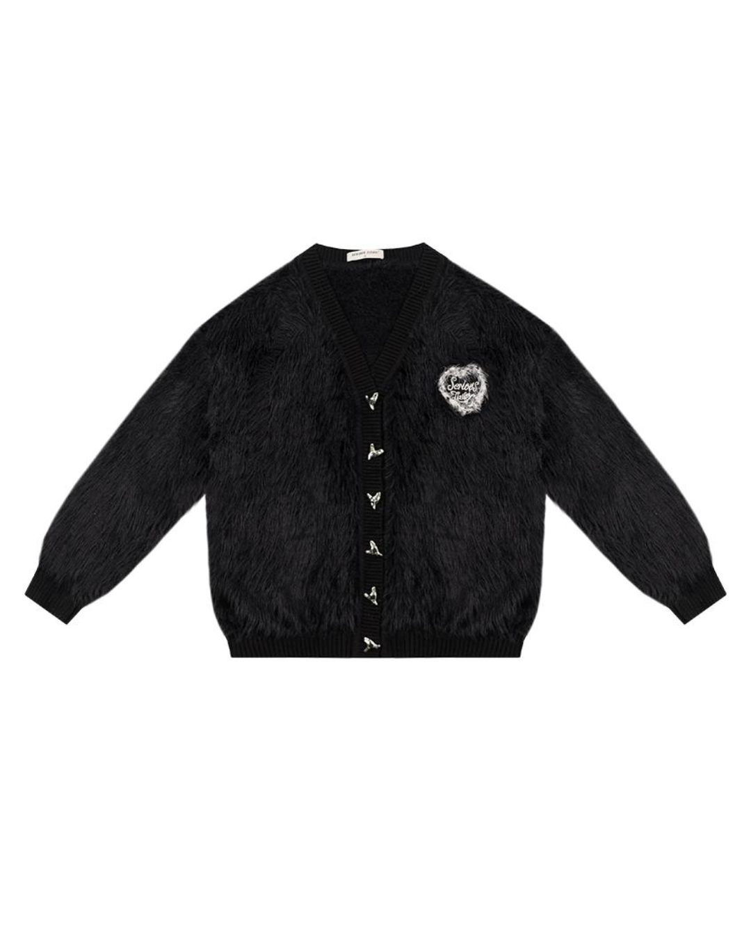 V-Neck Logo Patch Cardigan ZZF0345