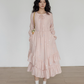Small Floral Embroidery Long Dress VAS0156