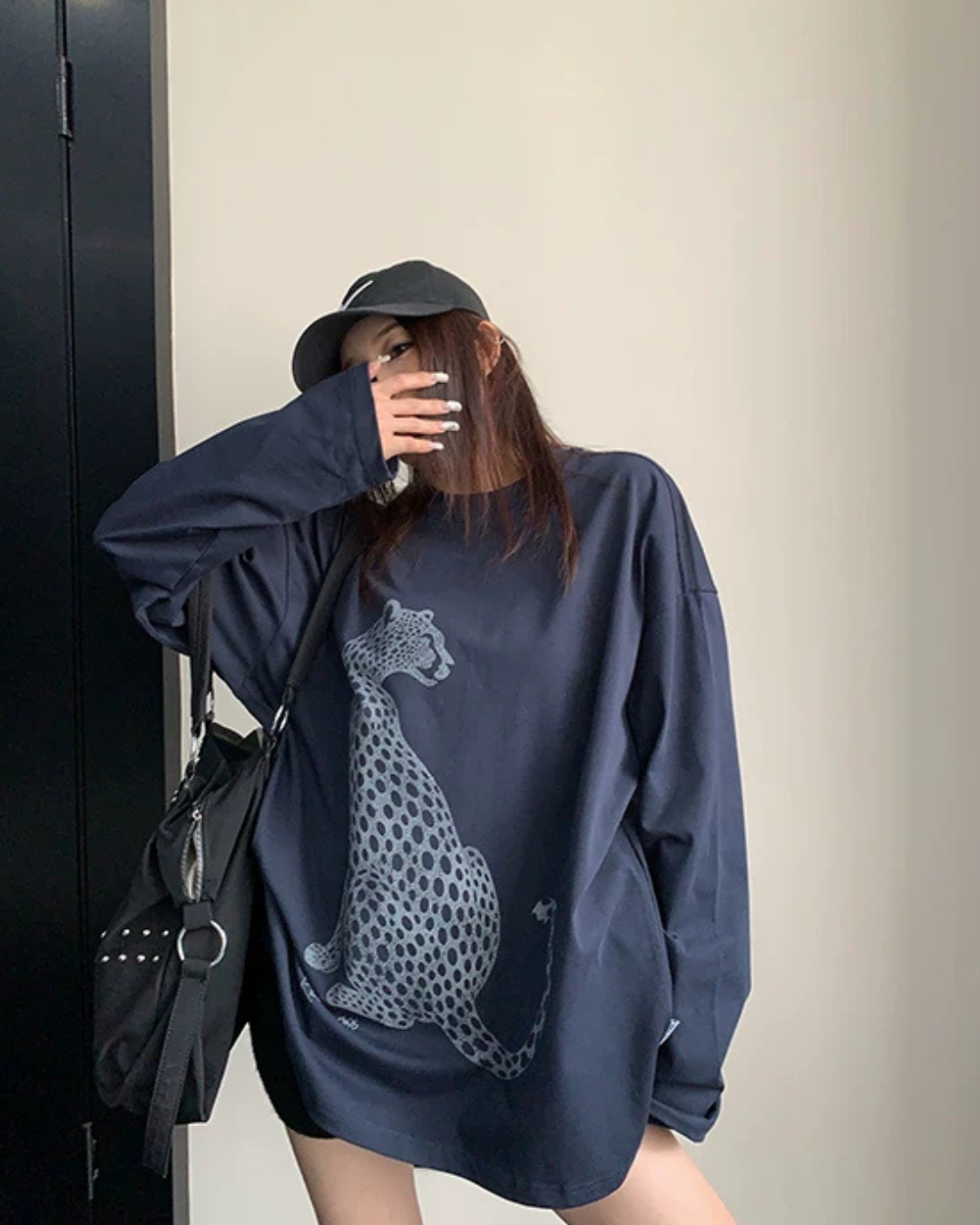 Tiger Print Long-Sleeve T-Shirt YLS1035