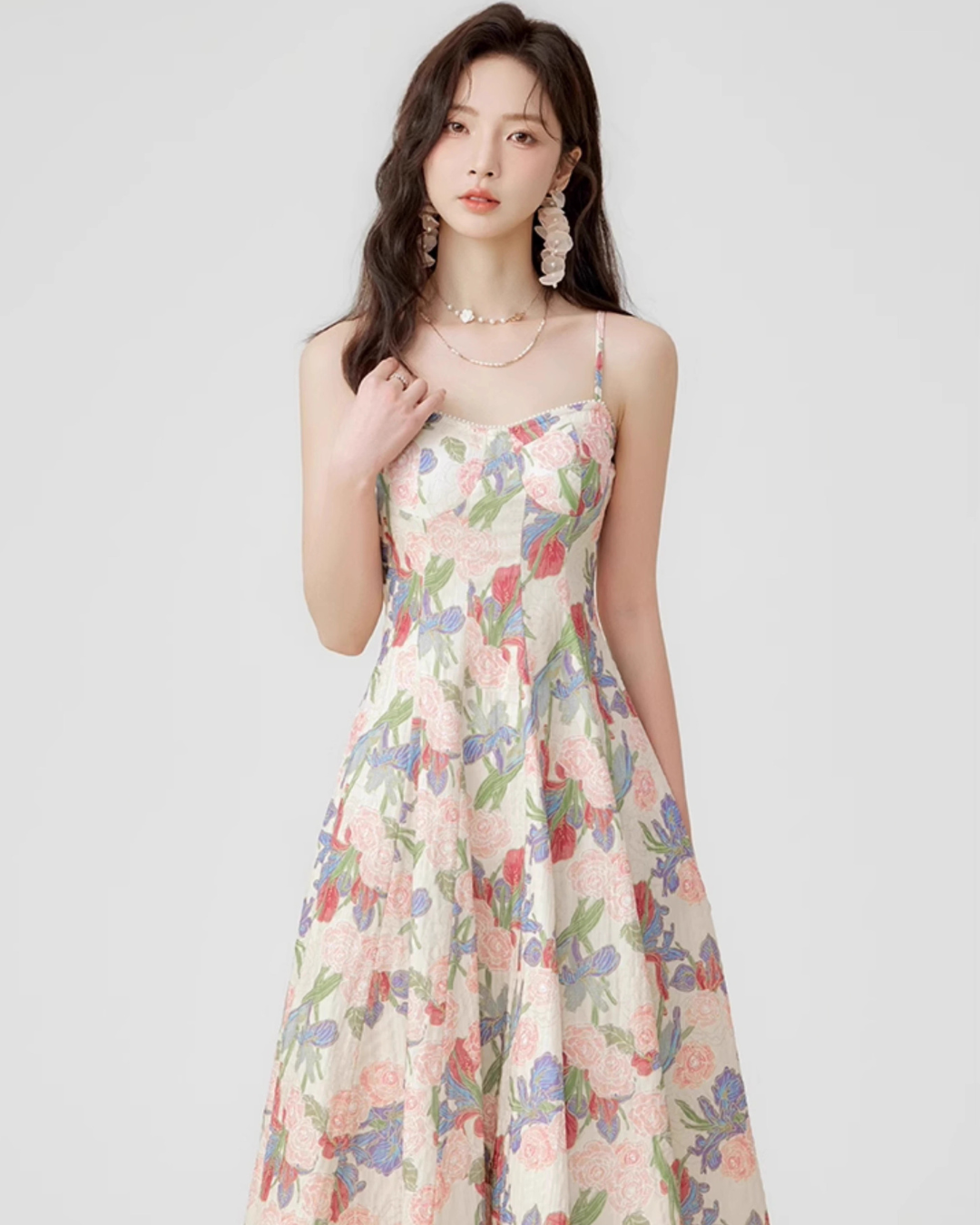 Flower Flare Cami Dress LSN0003