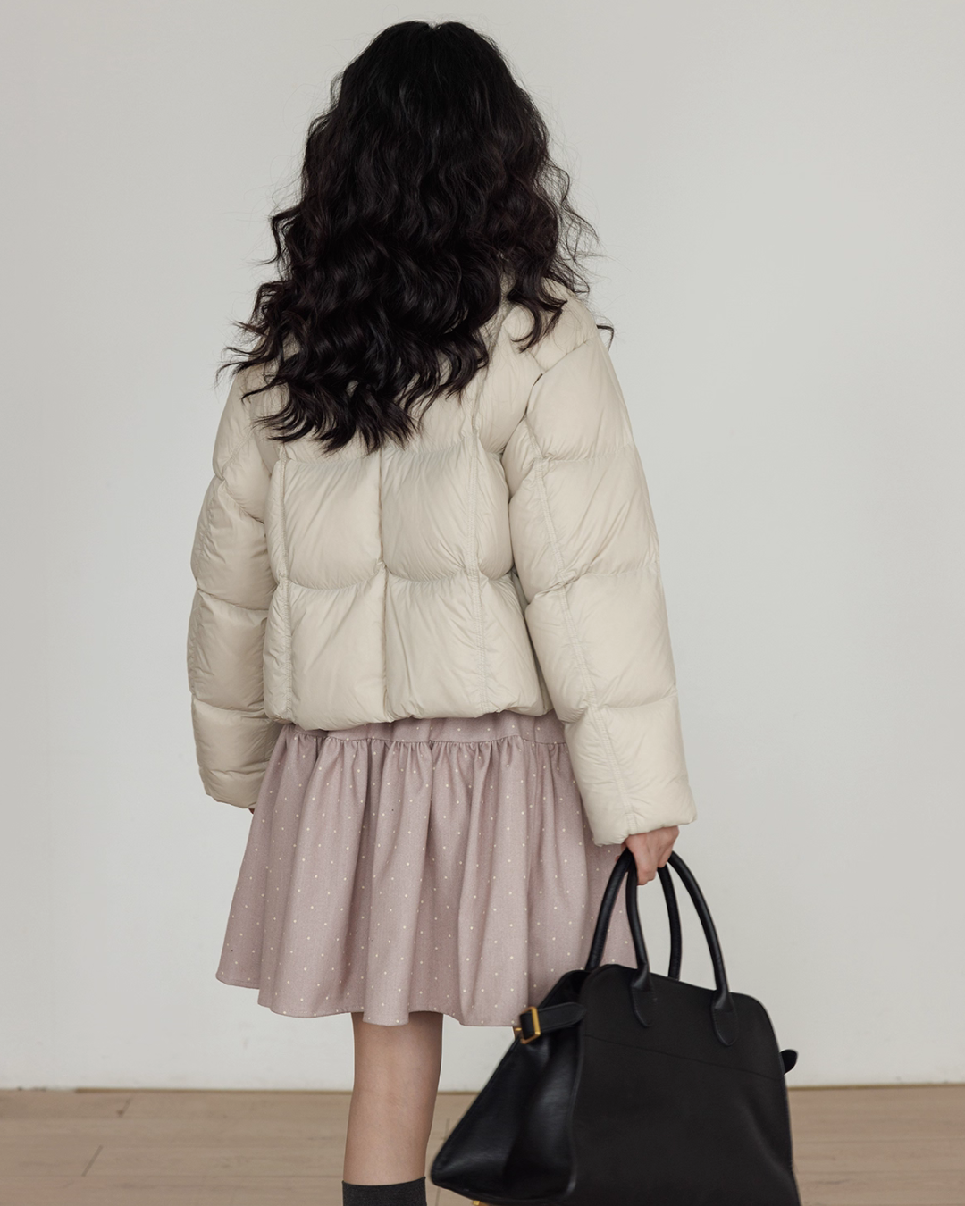 Crew Neck Short Puff Jacket VAS0176