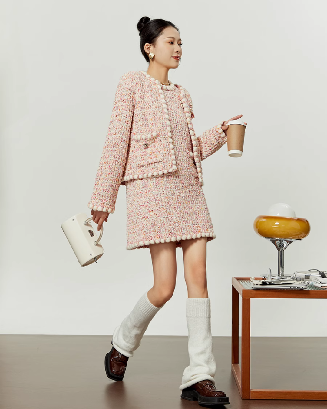 Pink Tweed Jacket / Tweed Dress LLA0002